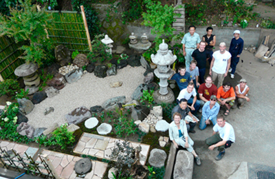 セミナー参加者による日本庭園